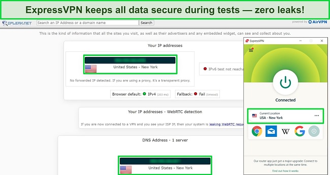 ExpressVPN&rsquo;s in-built data leak protection is automatic, with no configuration needed