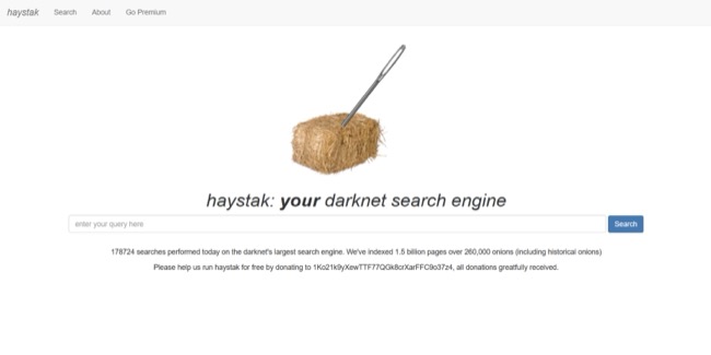 afbeelding van Haystak-homepage