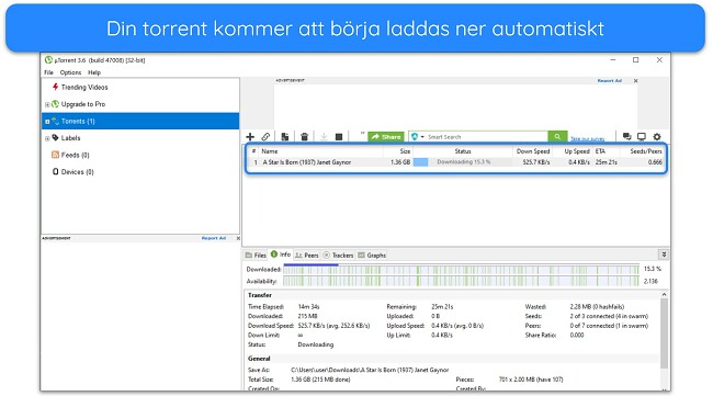 Sk&auml;rmdump av "A Star is Born" laddas ner p&aring; uTorrent