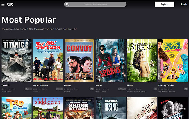Tubi TV free movies online vpn