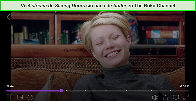 Captura de pantalla de la transmisión de "Shrek 2" en The Roku Channel.