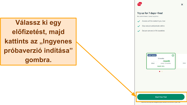 K&eacute;pernyők&eacute;p a tervv&aacute;laszt&aacute;si oldalr&oacute;l, az 