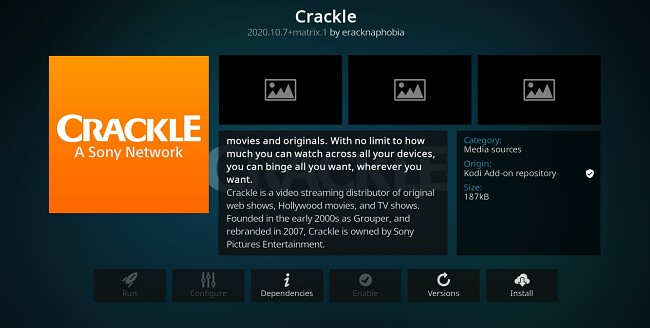 C&aacute;c phần mở rộng Kodi l&agrave;m việc tốt nhất - Crackle