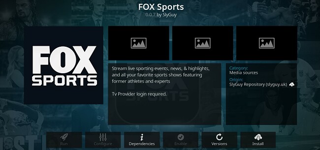 Th&ecirc;m-On Kodi Tốt Nhất Để Xem Fox Sports