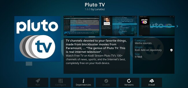 C&aacute;c Add-Ons Kodi Tốt Nhất Đang Hoạt Động- Pluto TV