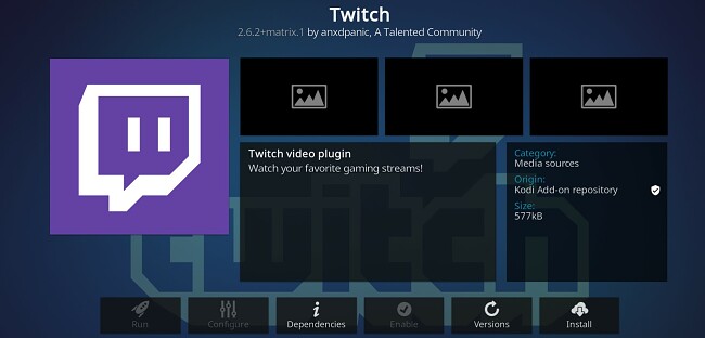 C&aacute;c phần mở rộng Kodi tốt nhất hoạt động tốt tr&ecirc;n Twitch