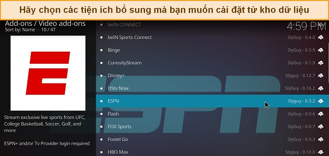 C&aacute;c Add-Ons-Kodi Tốt Nhất từ kho lưu trữ