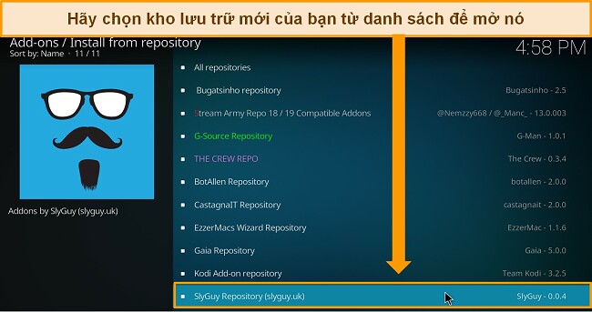 Kodi Add-Ons tốt nhất v&agrave; hoạt động - t&igrave;m kho lưu trữ mới