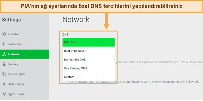 VPN bağlantısı kesiliyor nasıl d&uuml;zeltilir PIA ağ ayarları