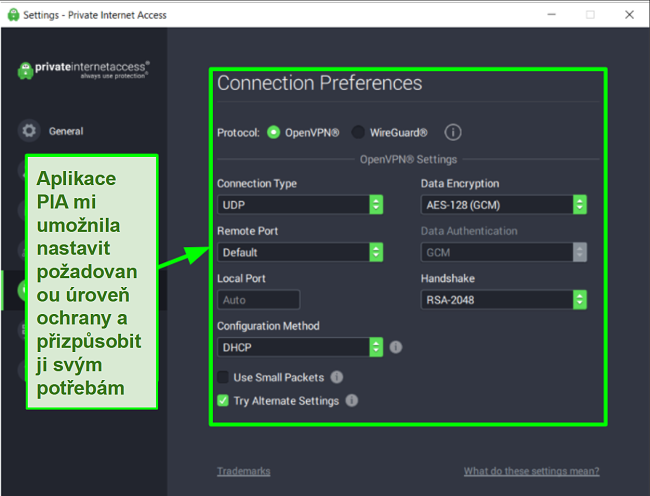 Screenshoty testů rychlosti Ookla s PIA připojen&yacute;m k různ&yacute;m glob&aacute;ln&iacute;m serverům.