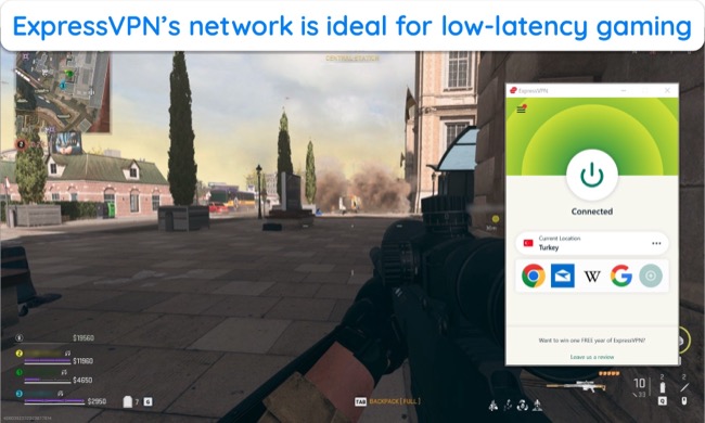 ExpressVPN&rsquo;s servers are great for enjoying smooth gaming sessions