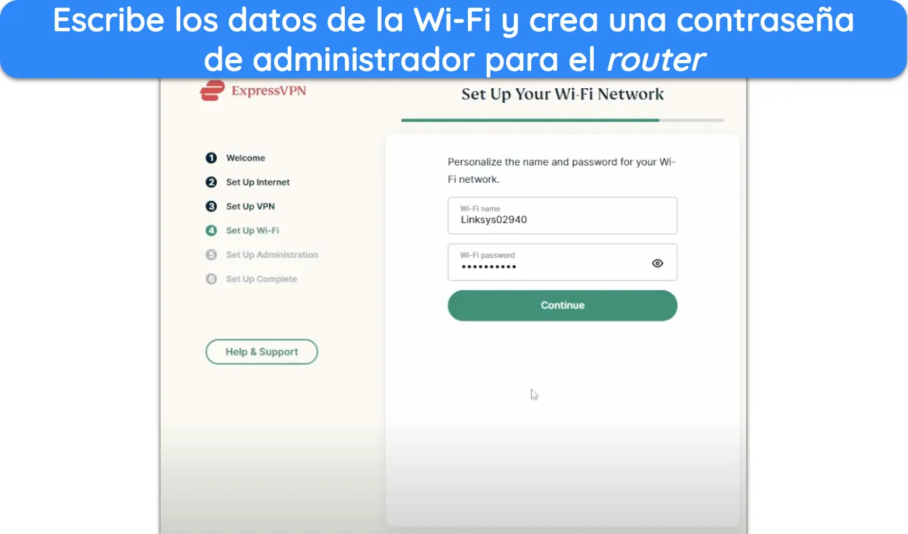 Captura de pantalla de c&oacute;mo configurar ExpressVPN en el enrutador.