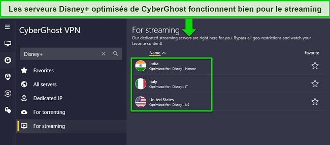 Comment regarder Disney Plus avec un VPN. Serveurs optimis&eacute;s CyberGhost
