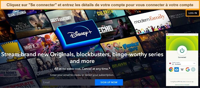 Guide sur la mani&egrave;re de regarder Disney Plus avec un VPN dans le navigateur. Connectez-vous &agrave; Disney Plus avec ExpressVPN