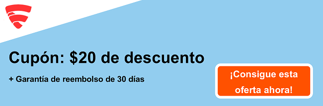 Cup&oacute;n FSecureFreedome - $ 20 de descuento