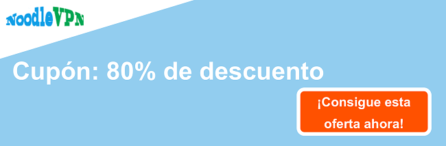 Banner de cup&oacute;n NoodleVPN: 80% de descuento