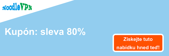 NoodleVPN kup&oacute;nov&yacute; banner - 80% sleva