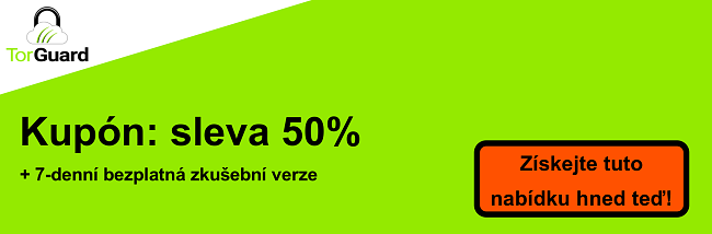 Banner s kup&oacute;nem TorGuard VPN - sleva 50%