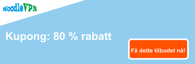 NoodleVPN-kupongbanner - 80% avslag