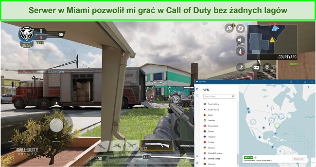 NordVPN to doskonały wyb&oacute;r do szybkich gier online