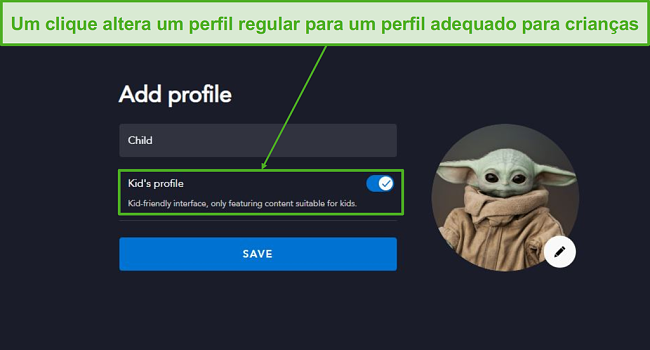 Crie um perfil amigo das crian&ccedil;as com apenas um clique.