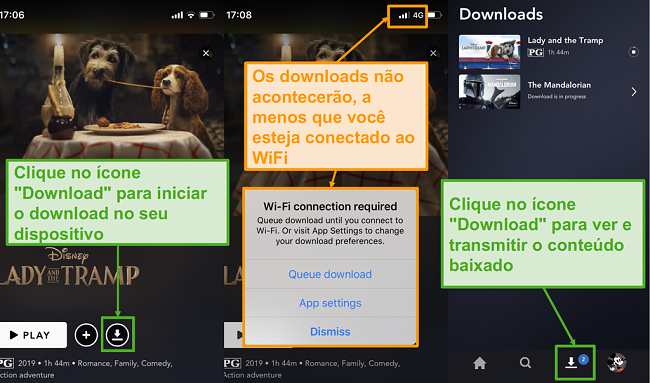 Use a aplica&ccedil;&atilde;o Disney+ para descarregar os seus conte&uacute;dos favoritos e v&ecirc;-lo mais tarde.
