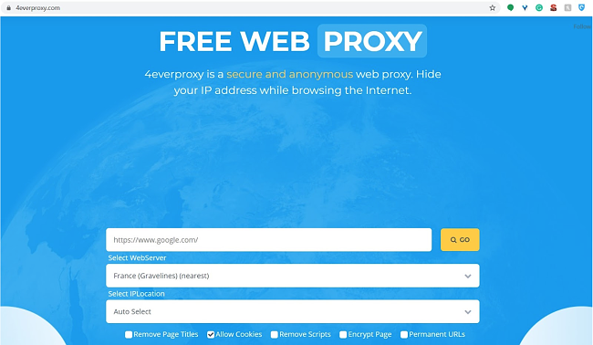 Sk&auml;rmdump av 4everproxy m&aring;lsida