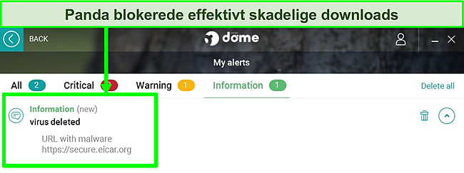 Sk&aelig;rmbillede af Pandas sektion 