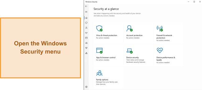 Screenshot showcasing the opening menu of Microsoft Defender's Windows Security interface, prompting the question of its adequacy Screenshot showcasing the opening menu of Microsoft Defender's Windows Security interface, prompting the question of its adequacy
