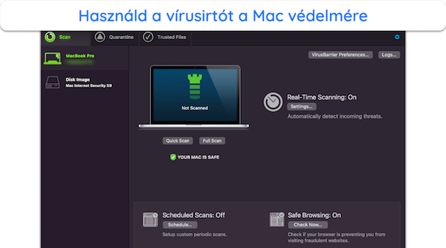 K&eacute;pernyők&eacute;p az Intego főmen&uuml;j&eacute;ről a telep&iacute;t&eacute;s ut&aacute;n