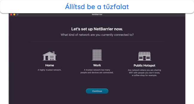 K&eacute;pernyők&eacute;p az Intego tűzfal be&aacute;ll&iacute;t&aacute;si men&uuml;j&eacute;ről