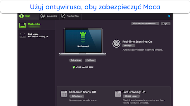 Zrzut ekranu gł&oacute;wnego menu Intego po instalacji