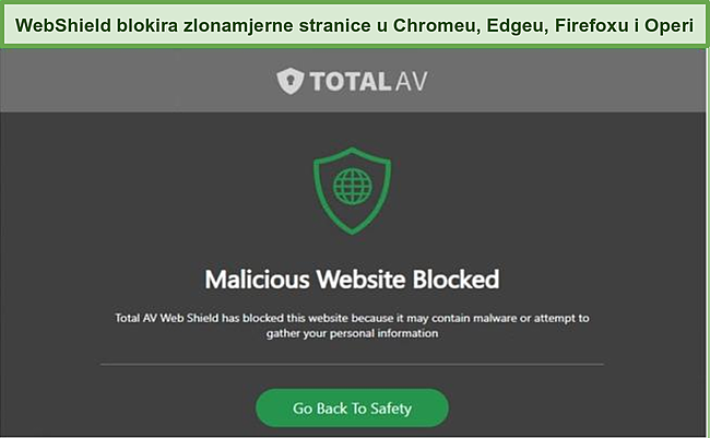 Snimka zaslona korisničkog sučelja dobavljača TotalAV -a na pametnom telefonu, tabletu i radnoj povr&scaron;ini.