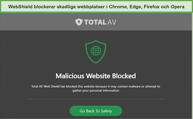 Sk&auml;rmdump av TotalAV -leverant&ouml;rens anv&auml;ndargr&auml;nssnitt p&aring; smartphone, surfplatta och skrivbord.