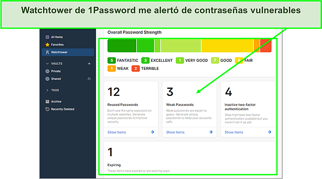 1Password tiene una funci&oacute;n Watchtower.