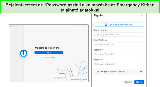 1Password asztali alkalmaz&aacute;s.