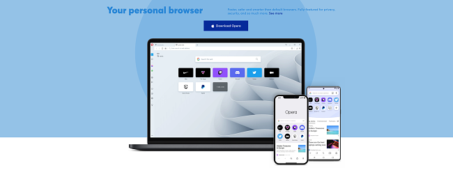 Browser Opera gratuit