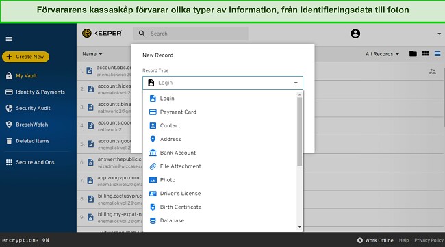 B&auml;sta familjel&ouml;senordshanterarna - Keeper, Vault, Information'