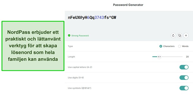 B&auml;sta familjel&ouml;senordshanterare - NordPass l&ouml;senordsgenerator'