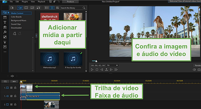 Edi&ccedil;&atilde;o de v&iacute;deo PowerDirector.