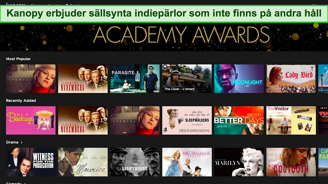 Sk&auml;rmdump av Kanopys startsk&auml;rm