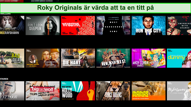 Sk&auml;rmdump av Roku Originals titlar p&aring; Roku Channel