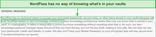 NordPass&rsquo; zero-knowledge architecture ensures your vault stays private
