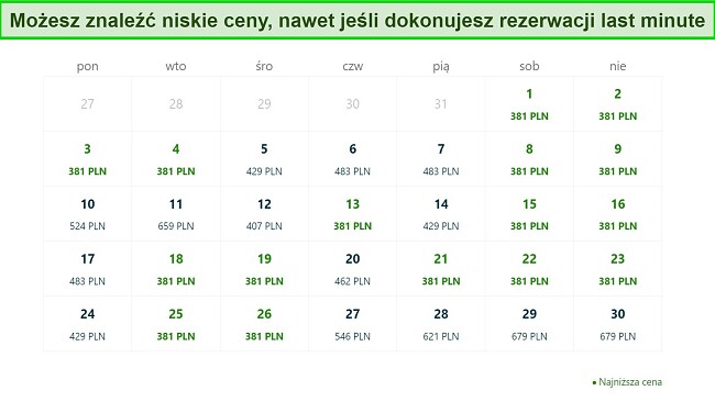 Wyszukiwanie bilet&oacute;w last minute do Amsterdamu na stronie KLM pokazało kilka tanich opcji