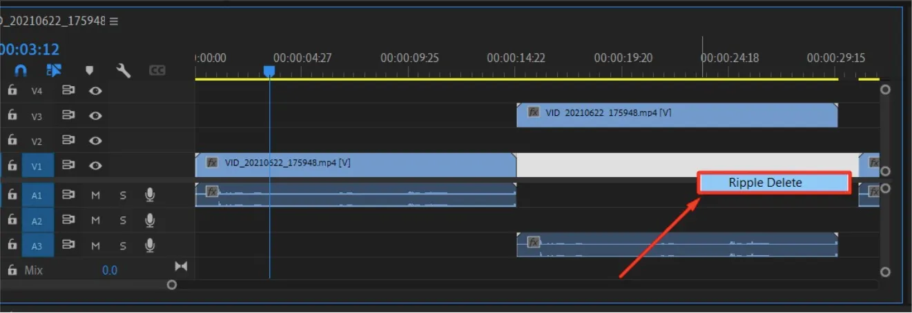 Ripple bewerkingstool - Premiere Pro