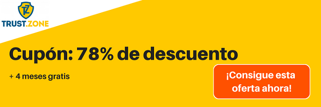 Banner de cup&oacute;n de TrustZone