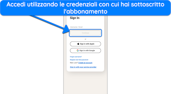 Screenshot che mostra come accedere a Norton dopo averlo installato