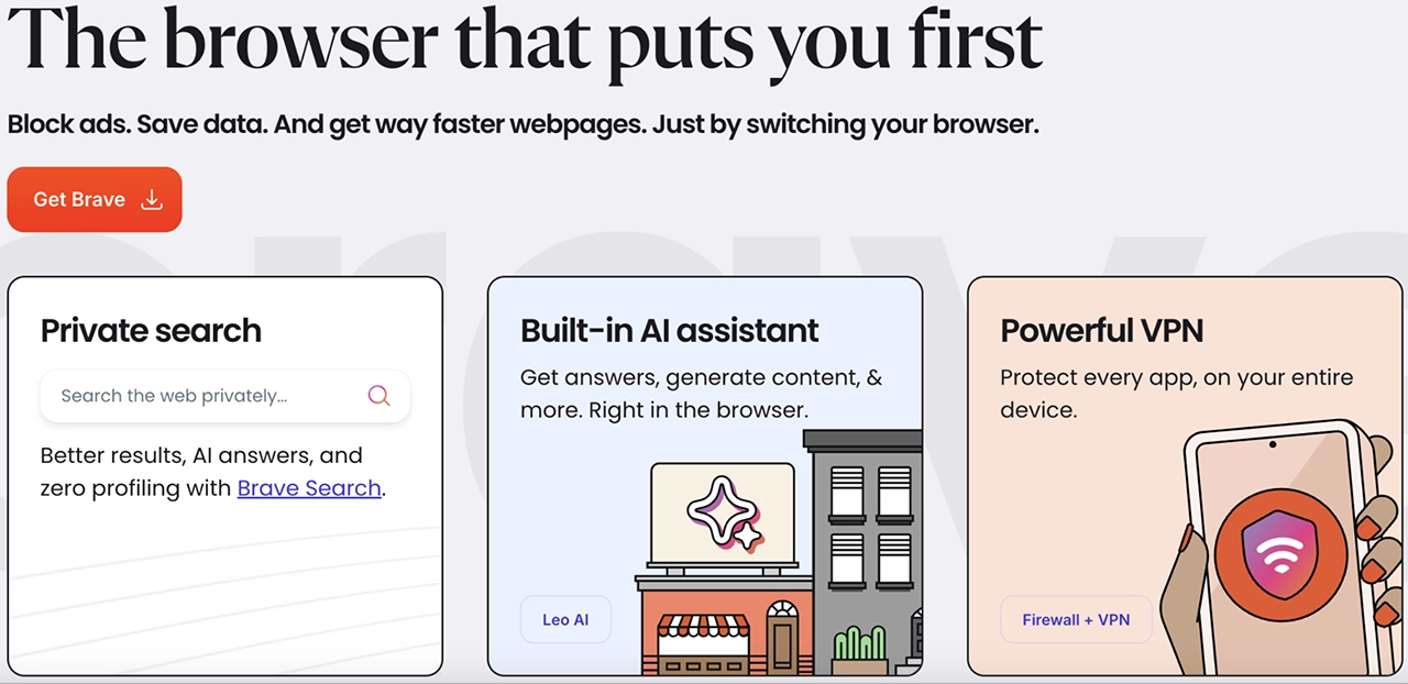 Screenshot of Brave web browser