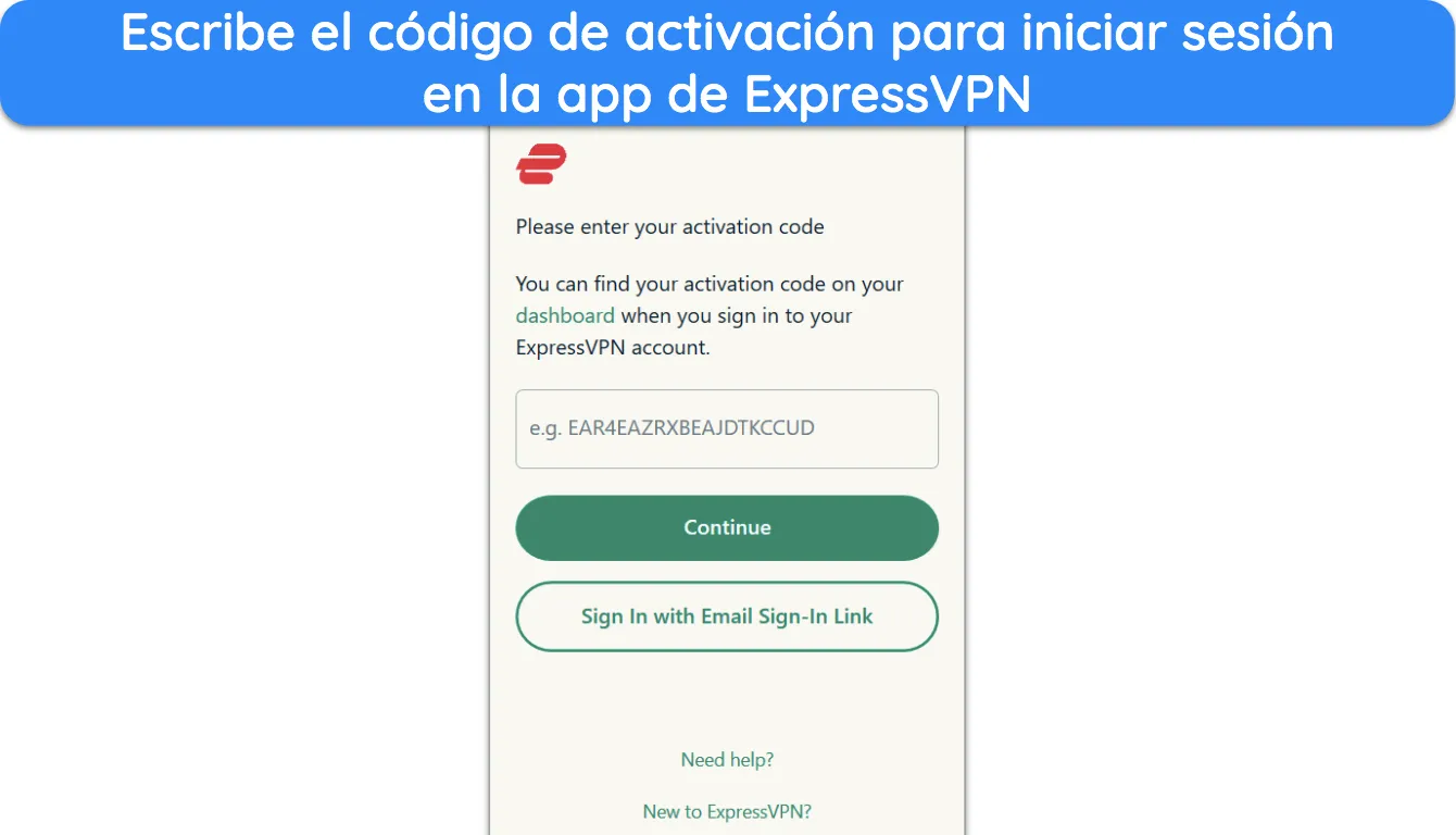 Captura de pantalla que muestra ExpressVPN conectado a una ubicaci&oacute;n donde se pueden ver transmisiones de F1.