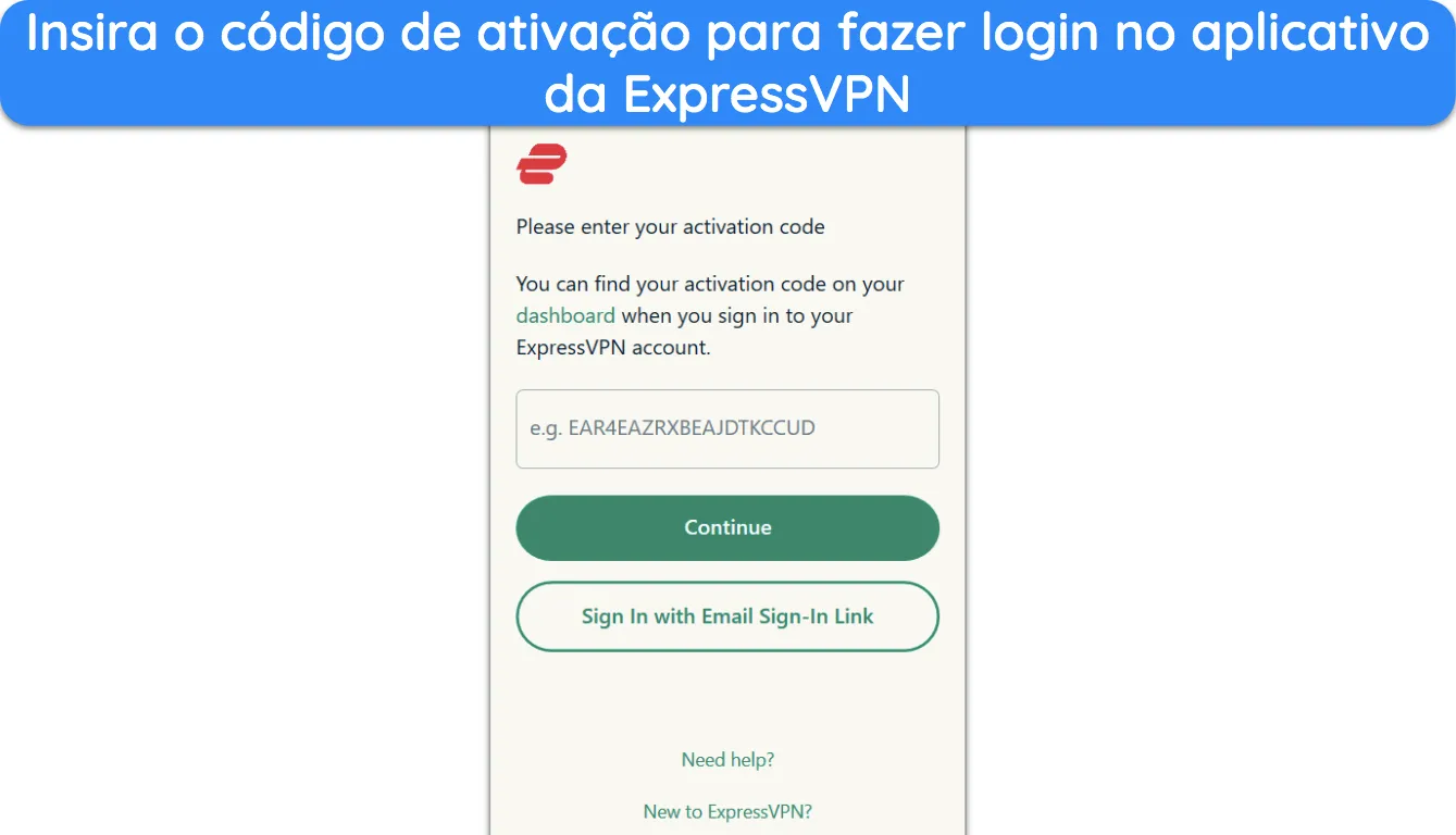 Captura de tela mostrando o ExpressVPN conectado a um local onde as transmiss&otilde;es de F1 est&atilde;o dispon&iacute;veis.